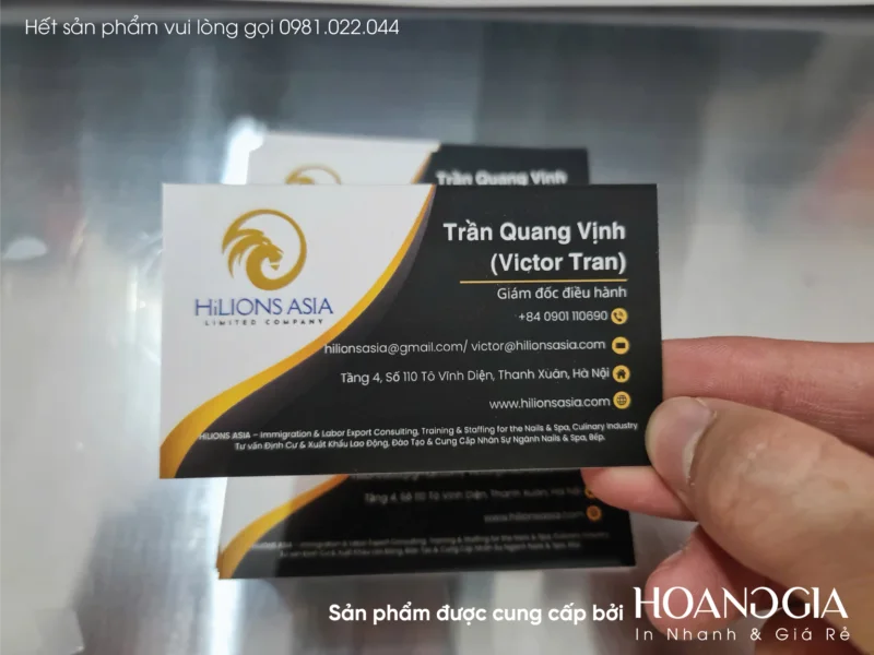 In Card Visit Tại Hà Nội & TPHCM - In Hoàng Gia Hà Nội