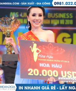 In bảng trao giải thưởng