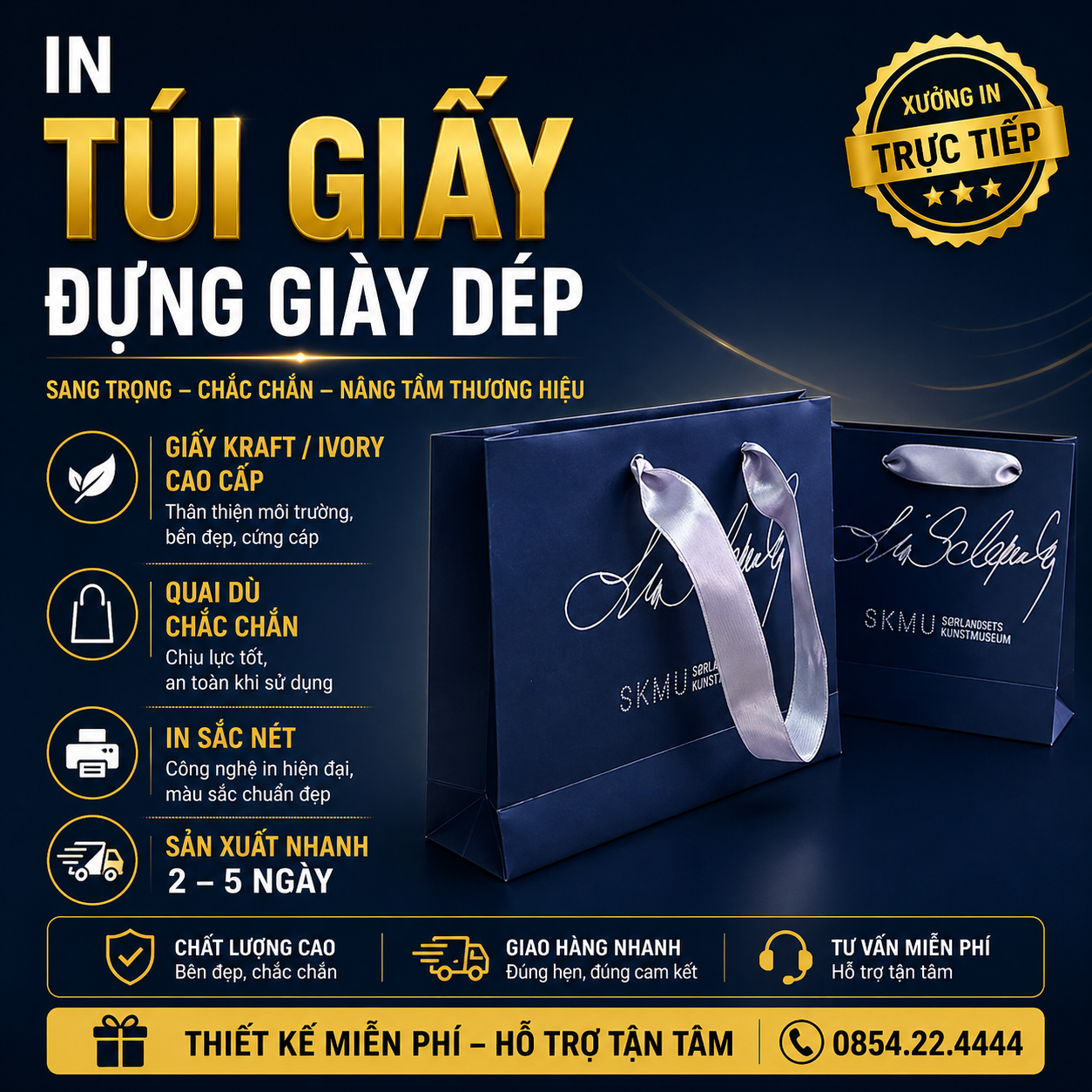 In Túi Giấy Đựng Giày Dép 5 In túi giấy đựng giày dép