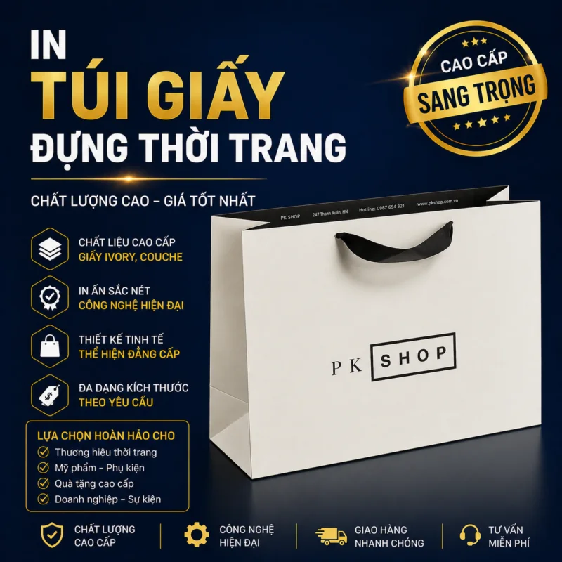 In Túi Giấy Thời Trang - In Hoàng Gia Hà Nội