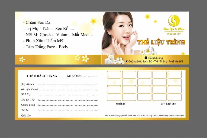 In Thẻ Liệu Trình - In Hoàng Gia Hà Nội