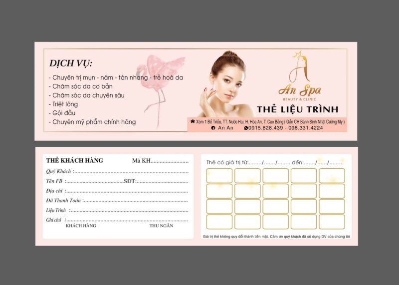 In Thẻ Liệu Trình - In Hoàng Gia Hà Nội
