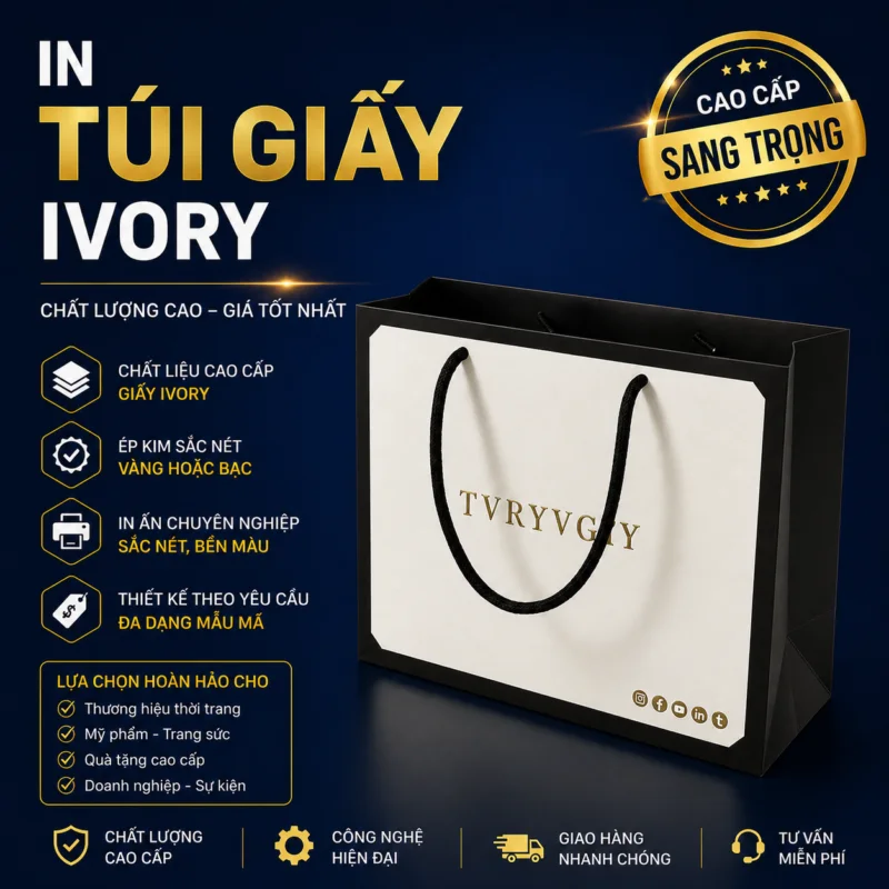 In Túi Giấy Ivory - In Hoàng Gia Hà Nội