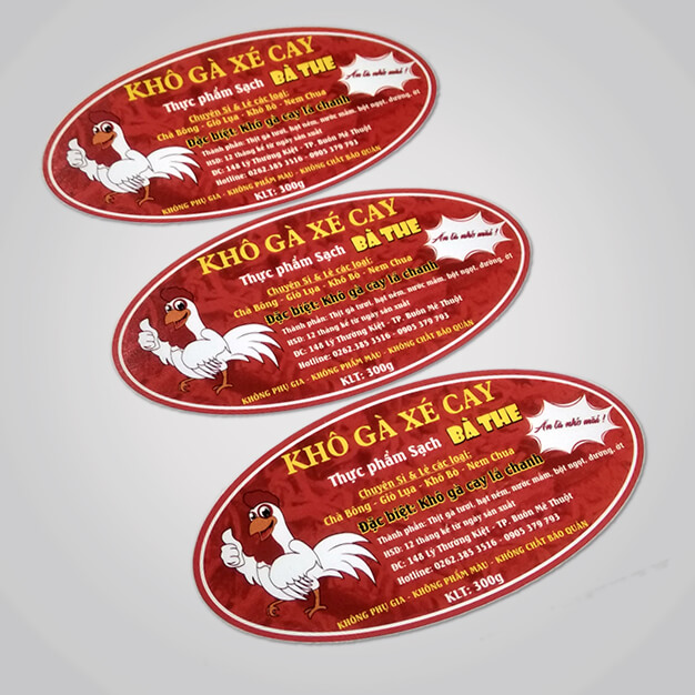 Tem Dán Sản Phẩm 7 In tem khô gà