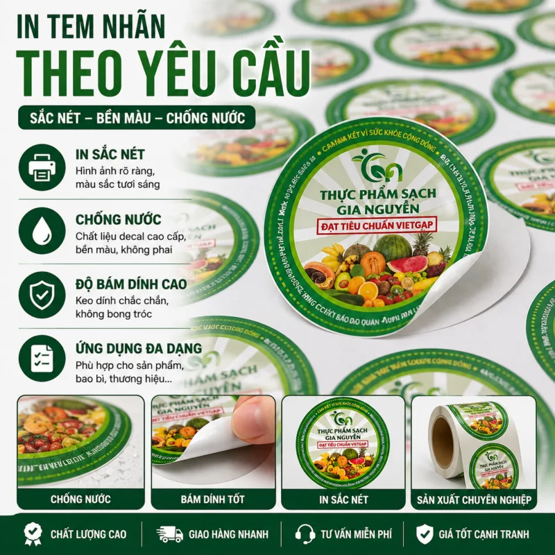 In Tem Dán Sản Phẩm - In Hoàng Gia Hà Nội