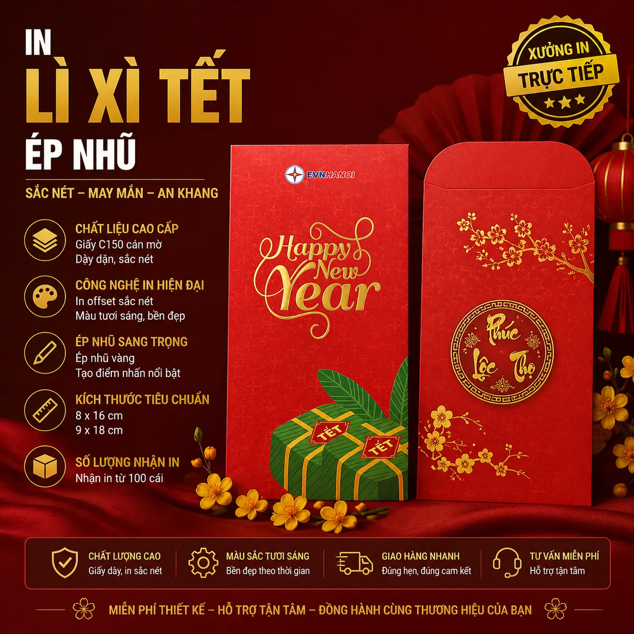 In Lì Xì Ép Nhũ Tại Hà Nội & TPHCM - In Hoàng Gia Hà Nội