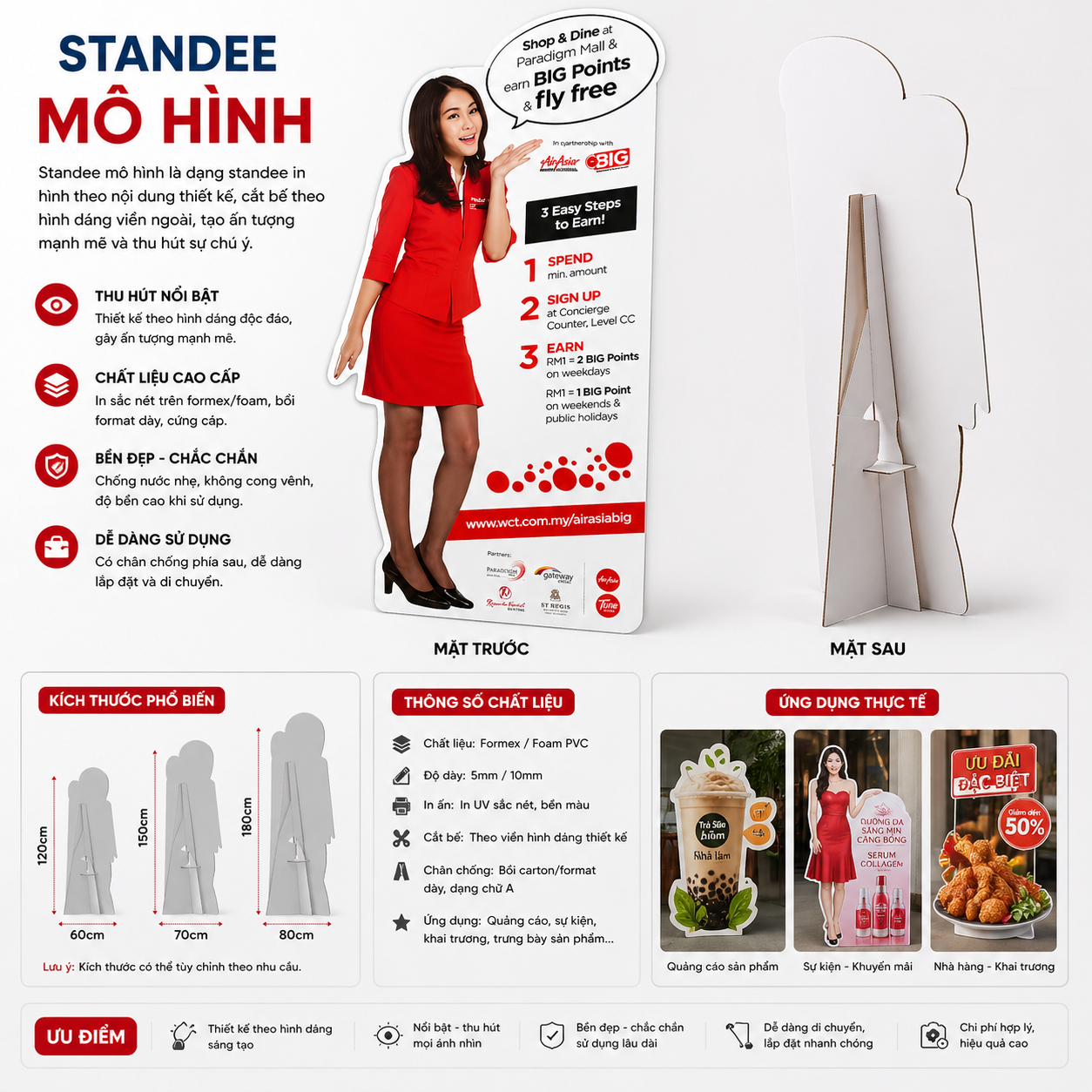 Kích thước standee phổ biến nhất trong in ấn 10 Standee mô hình