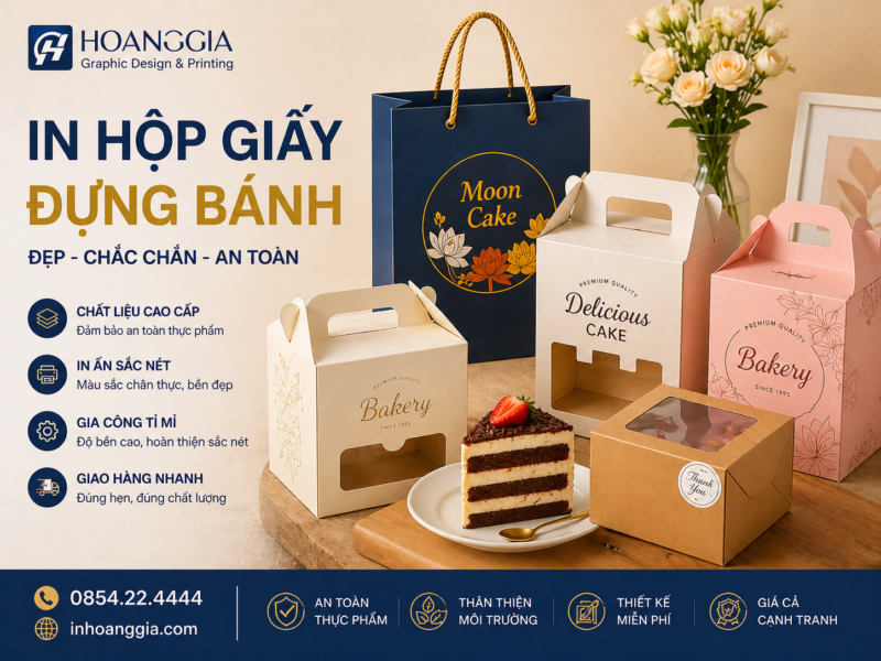 In Hộp Giấy Đựng Bánh Giấy Iovry Dạng Túi 10 In bao bì hộp và túi đựng bánh