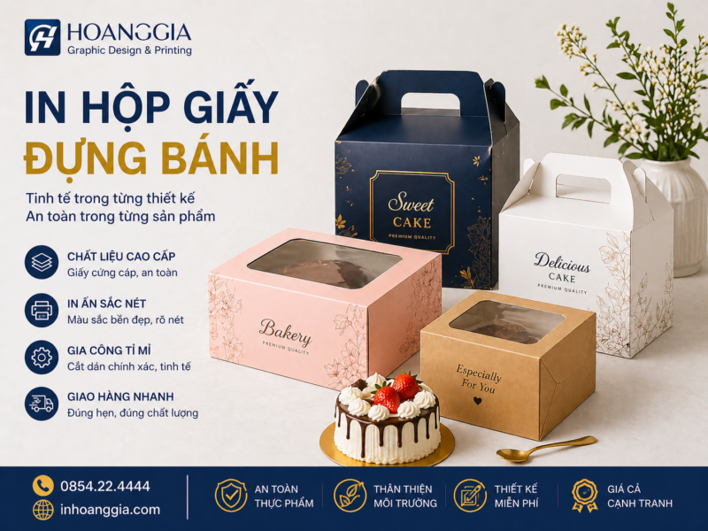 In Hộp Giấy Đựng Bánh Giấy Iovry Dạng Túi 11 In hộp giấy đựng bánh chuyên nghiệp
