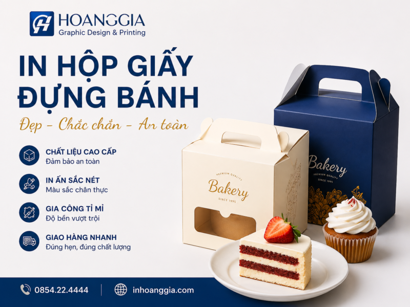 In Hộp Giấy Đựng Bánh Giấy Iovry Dạng Túi 9 in hộp giấy đựng bánh ngọt