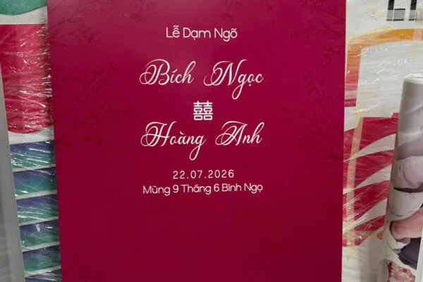 In Bảng Tên Đám Cưới - In Hoàng Gia Hà Nội