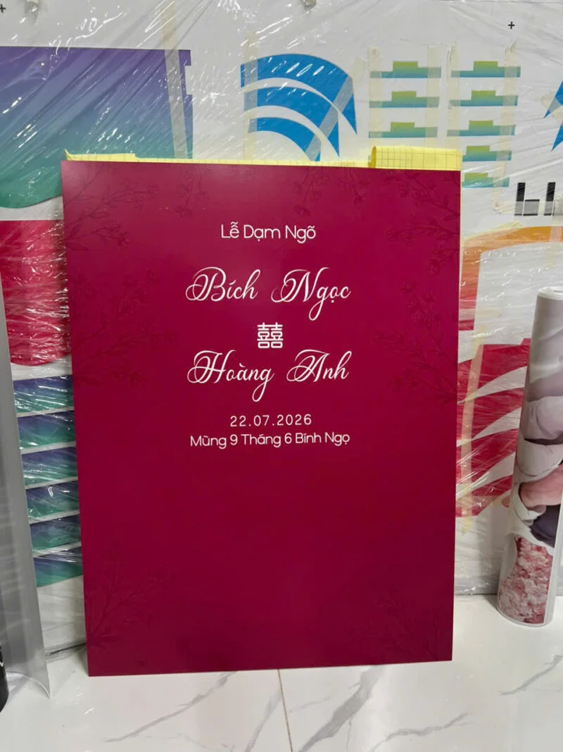 In Bảng Tên Đám Cưới - In Hoàng Gia Hà Nội