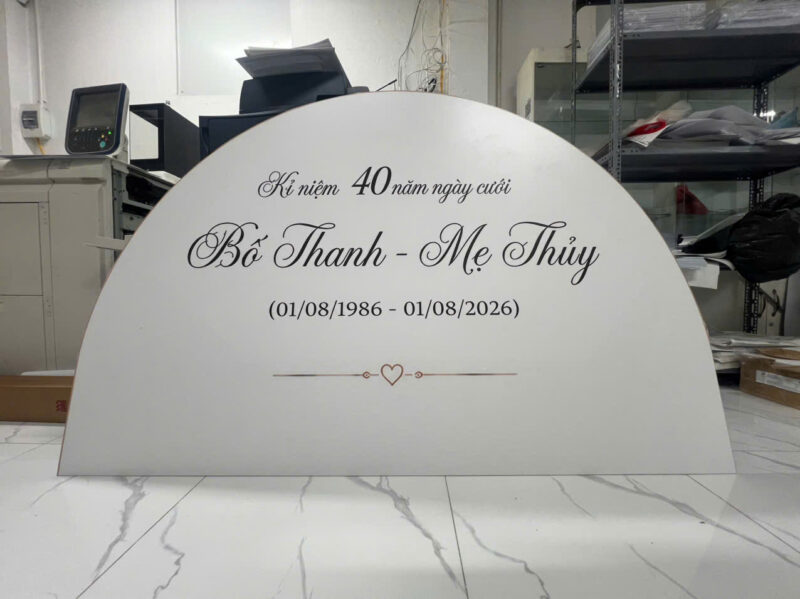 In bảng kỷ niệm ngày cưới - In Hoàng Gia Hà Nội