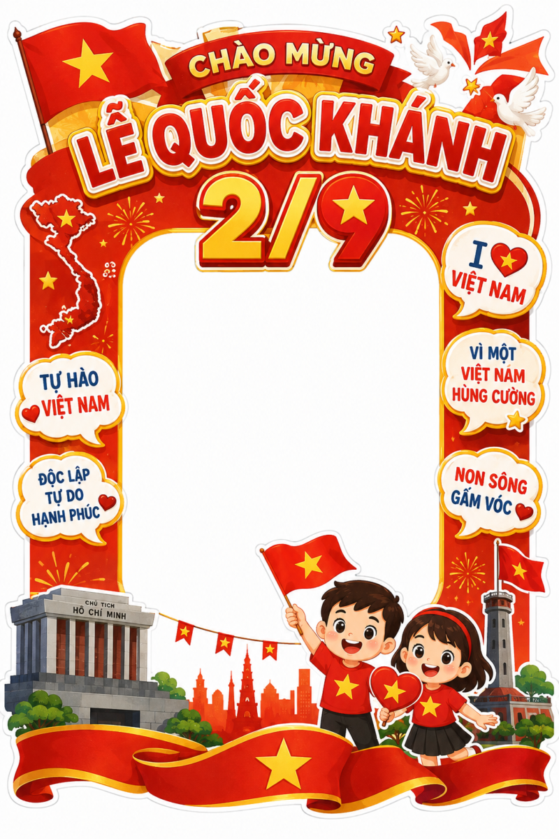 Khung Checkin Lễ Quốc Khánh 2-9
